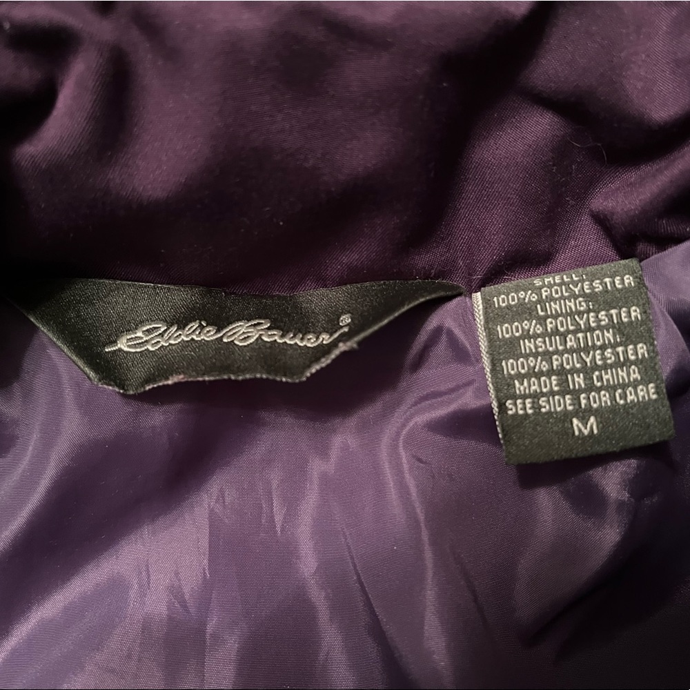 Quilted Eddie Bauer, size medium, purple jacket - Picture 5 of 5